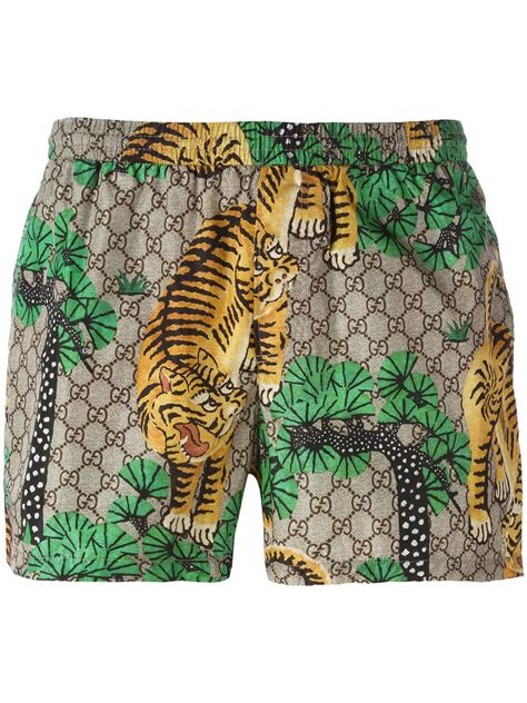 gucci bengal tiger swim shorts|Gucci tiger clothing.